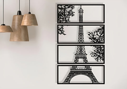 3D Iron Eiffel Wall Frame